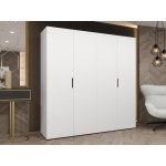 Ντουλάπα Malaga τετράφυλλη-Leuko