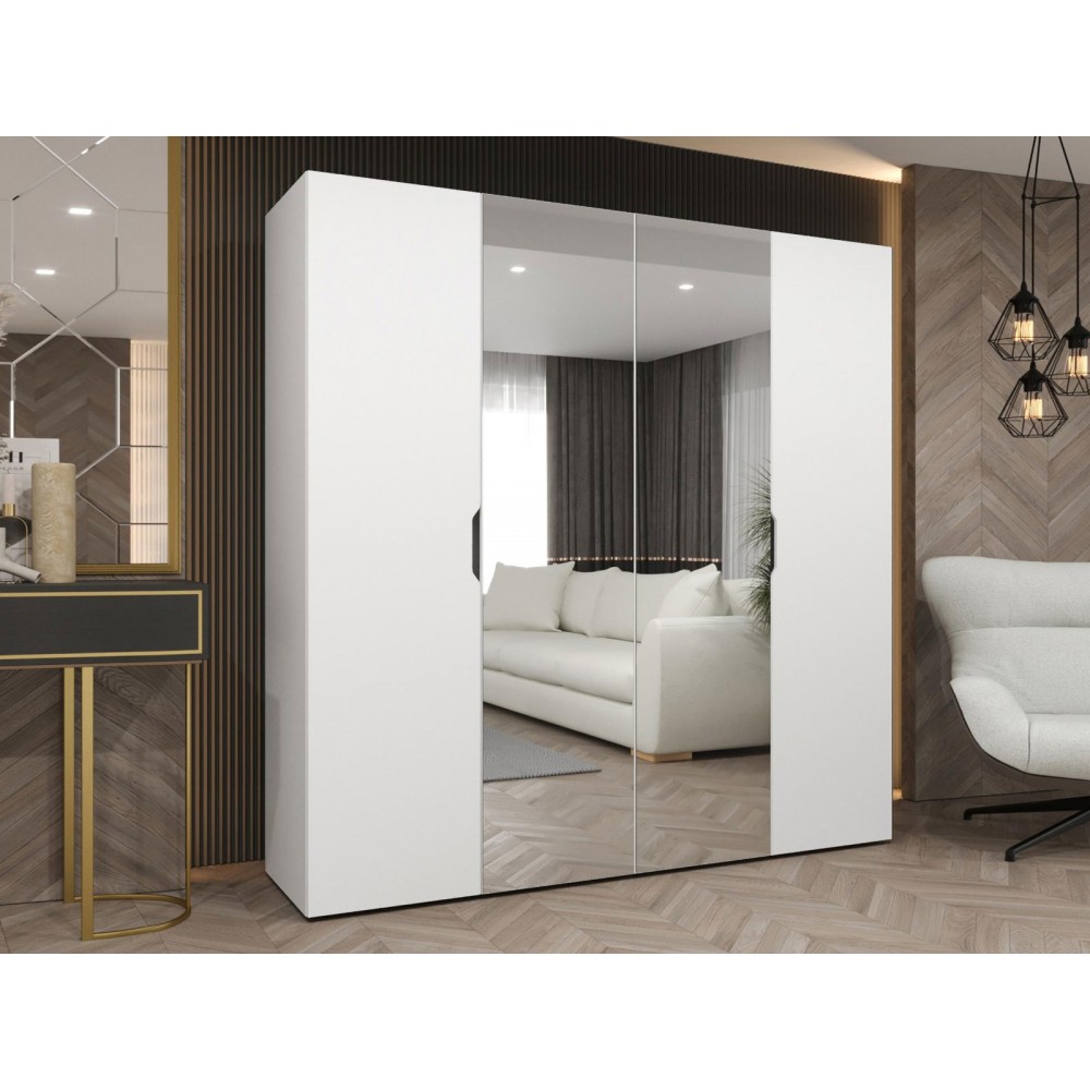 Ντουλάπα Malaga plus τετράφυλλη-Leuko