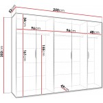 Ντουλάπα Malaga πεντάφυλλη-Cashmere