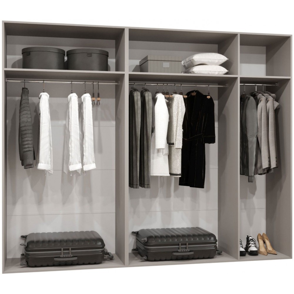 Ντουλάπα Malaga plus πεντάφυλλη-Leuko