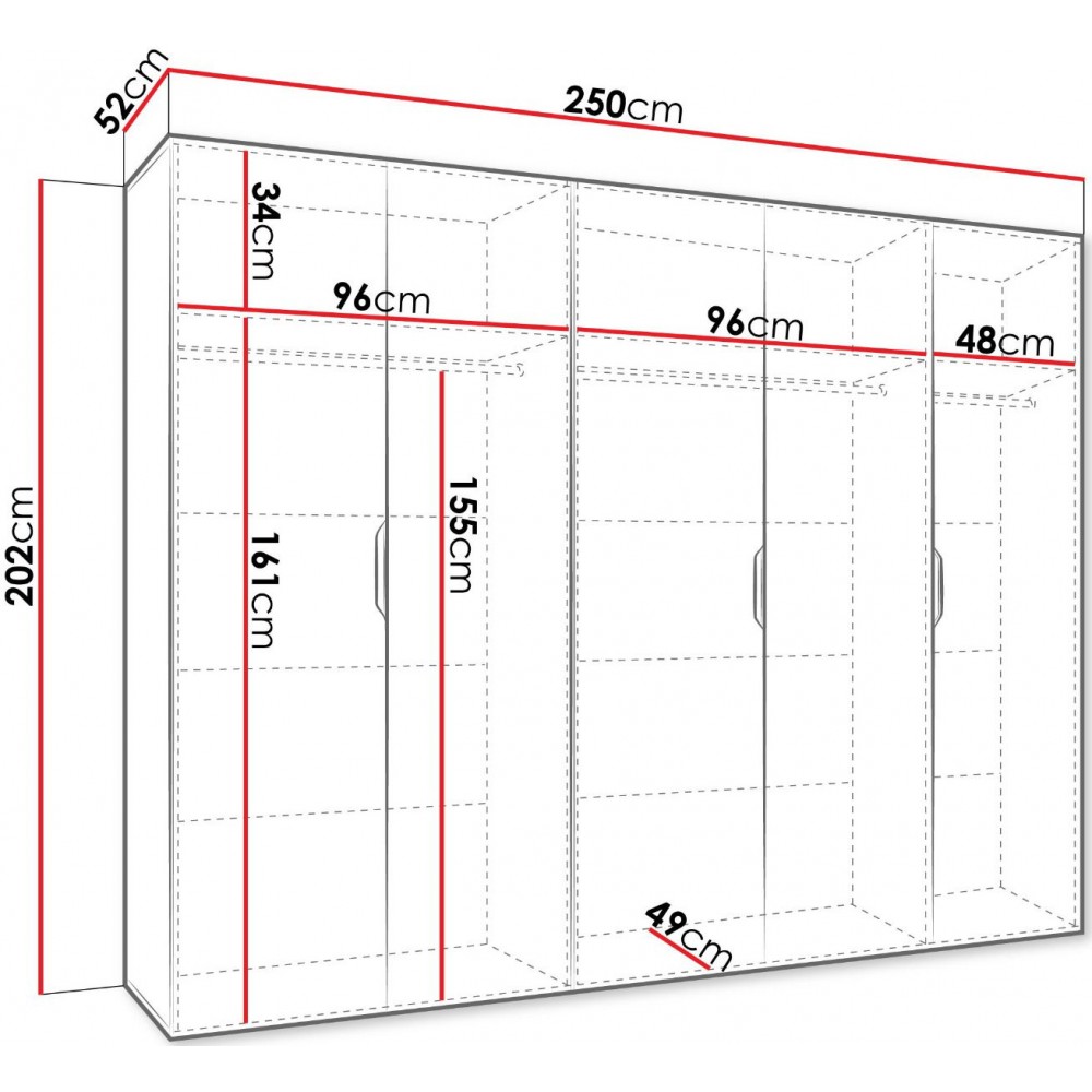 Ντουλάπα Malaga plus πεντάφυλλη-Artisan