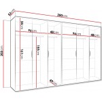 Ντουλάπα Malaga εξάφυλλη-Mauro