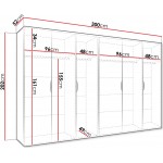 Ντουλάπα Malaga plus εξάφυλλη-Leuko