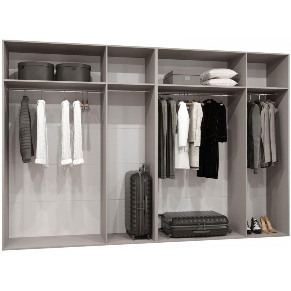 Ντουλάπα Malaga plus εξάφυλλη-Leuko