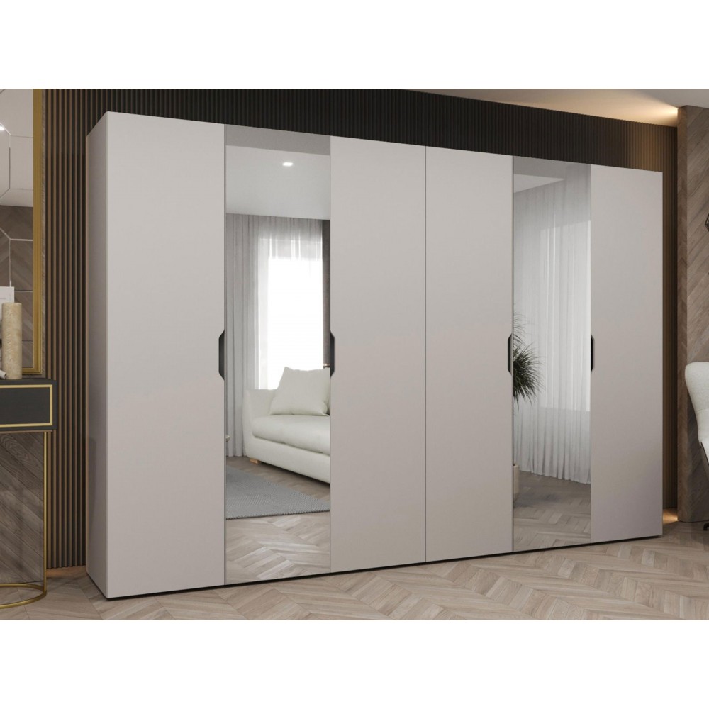 Ντουλάπα Malaga plus εξάφυλλη-Cashmere