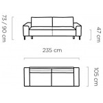 Καναπές Kaelen διθέσιος-Kafe