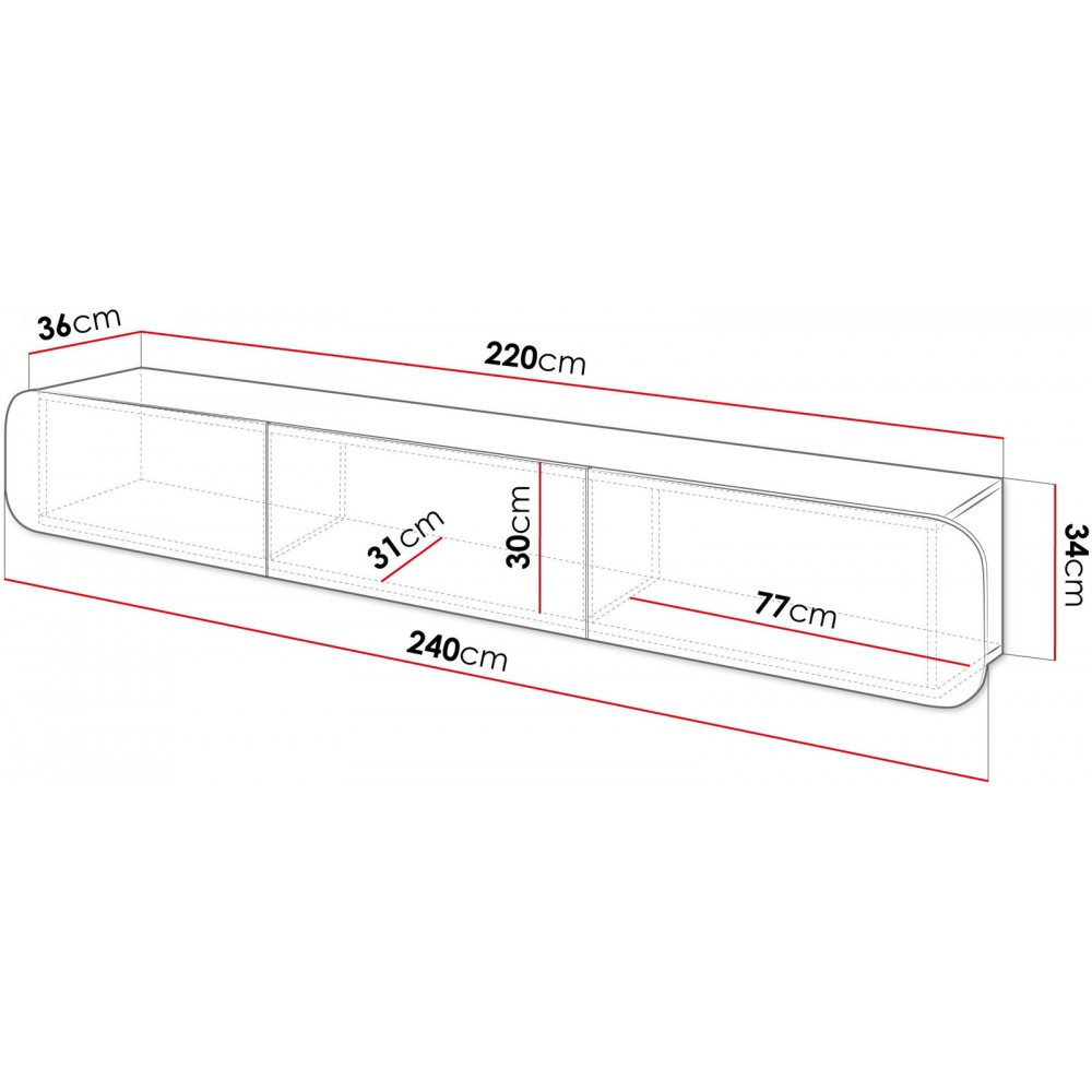 Κρεμαστό έπιπλο τηλεόρασης Rene 3D