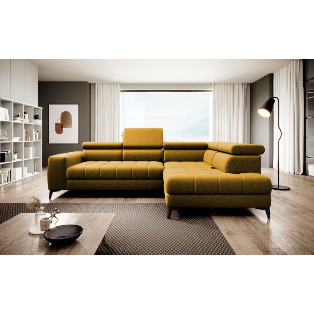 Γωνιακός καναπές Arono-Moustardi-Δεξιά