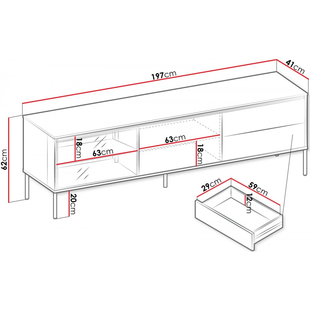 Έπιπλο τηλεόρασης Visso VI-08