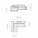Γωνιακός καναπές Mogrio-Mple-Δεξιά