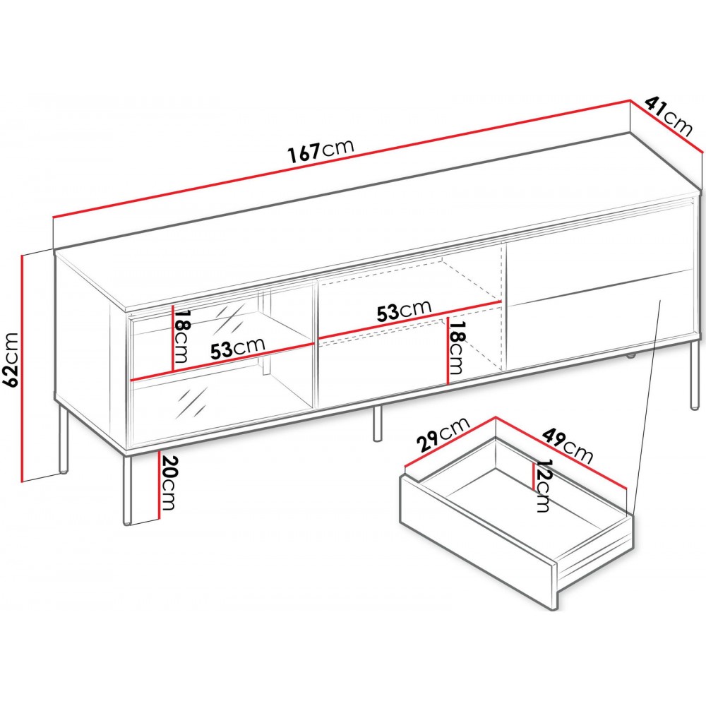 Έπιπλο τηλεόρασης Visso VI-07