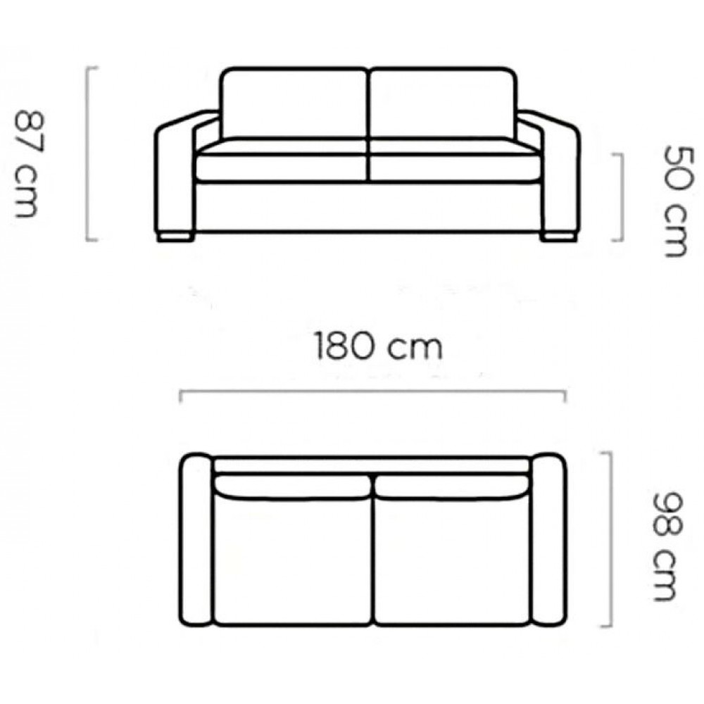 Καναπές Orchid διθέσιος-Tirkouaz