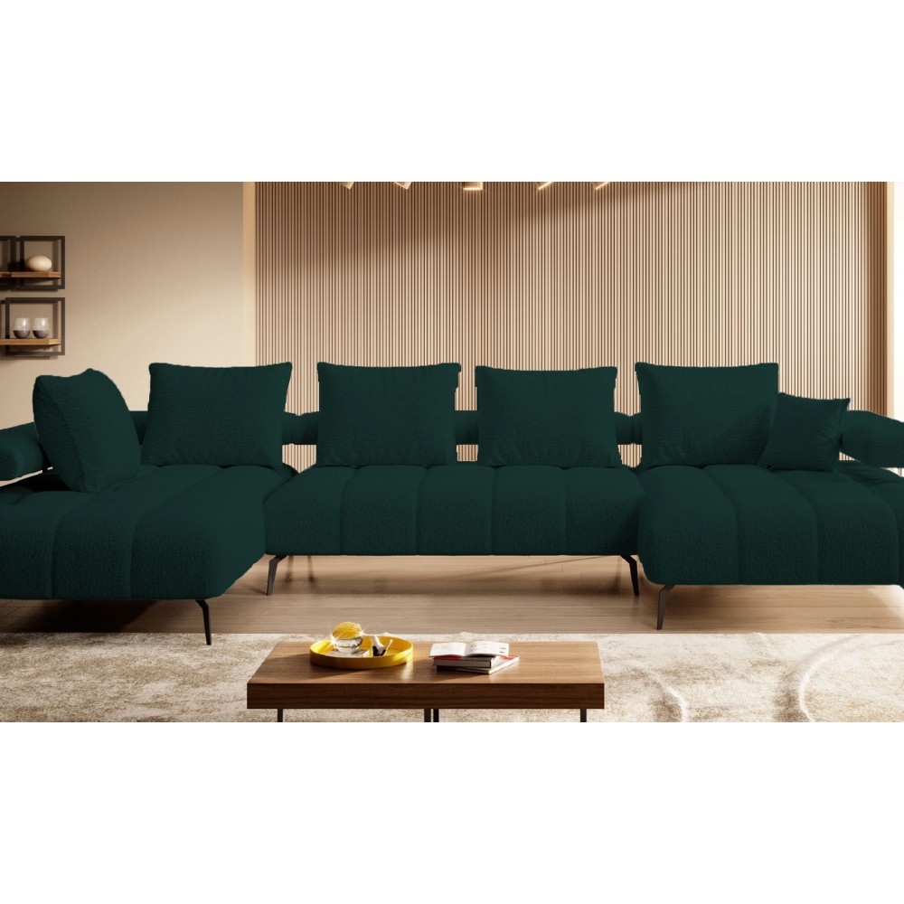 Γωνιακός καναπές Magnito Plus-Prasino-Αριστερή