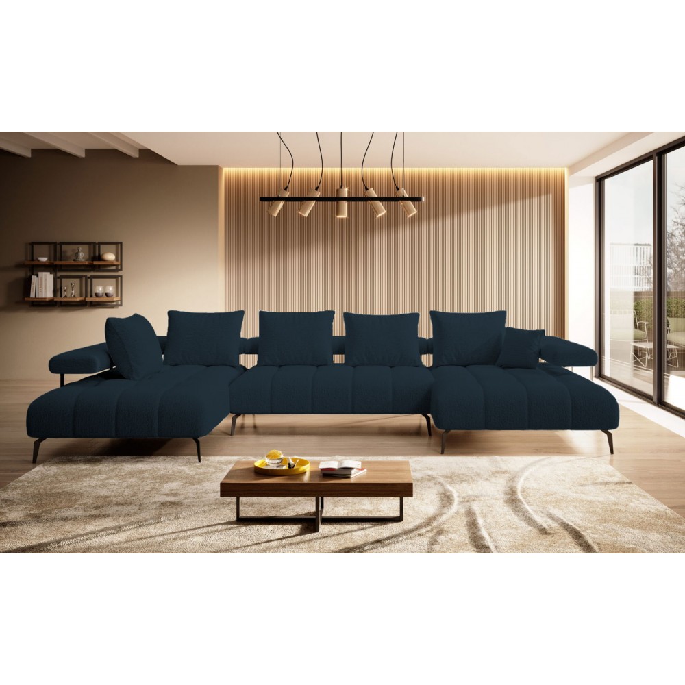 Γωνιακός καναπές Magnito Plus-Gkri Skouro-Αριστερή