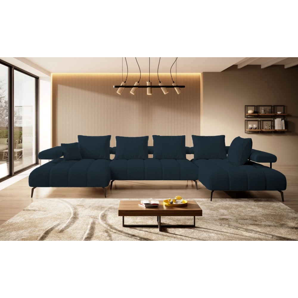 Γωνιακός καναπές Magnito Plus-Gkri Skouro-Δεξιά