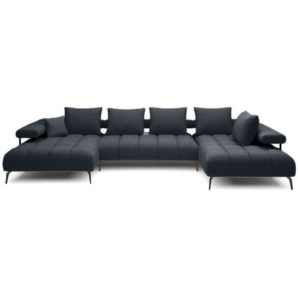 Γωνιακός καναπές Magnito Plus-Gkri Skouro-Δεξιά