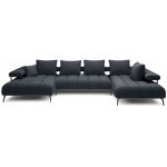 Γωνιακός καναπές Magnito Plus-Gkri Skouro-Δεξιά