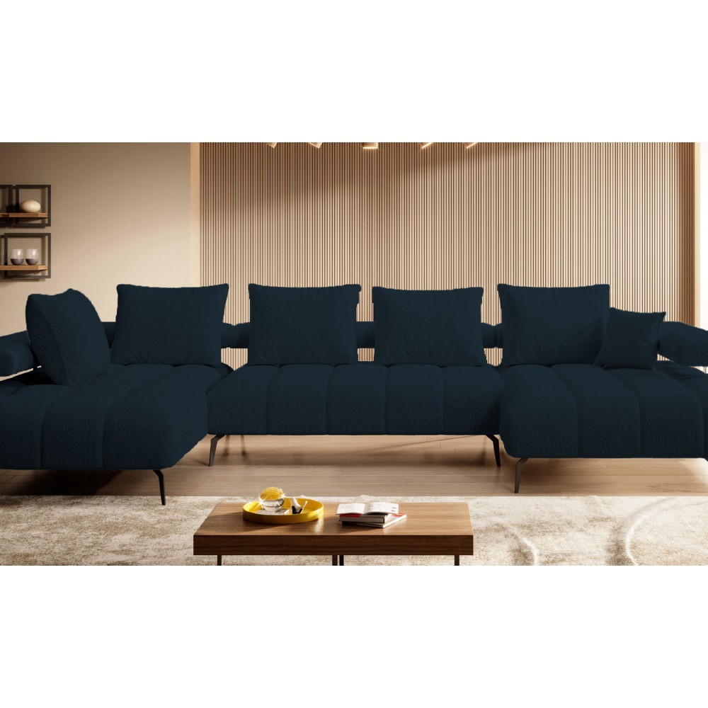 Γωνιακός καναπές Magnito Plus-Gkri Skouro-Δεξιά