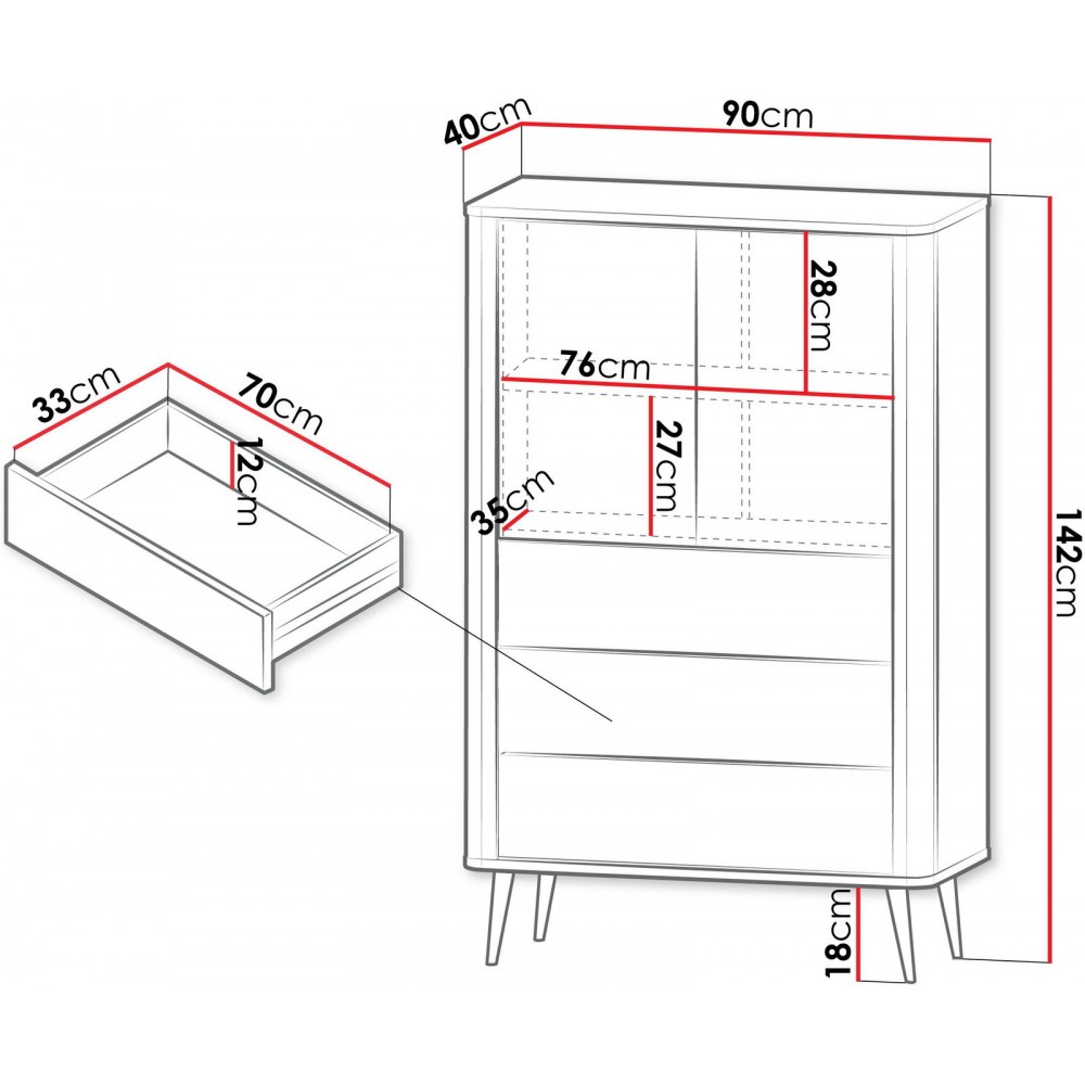 Μπουφές ψηλός Marly Reg