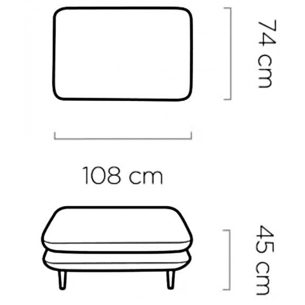 Πουφ Sirano 108x74x45