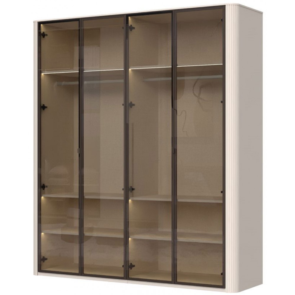 Ντουλάπα Dutchess τετράφυλλη glass