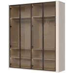 Ντουλάπα Dutchess τετράφυλλη glass