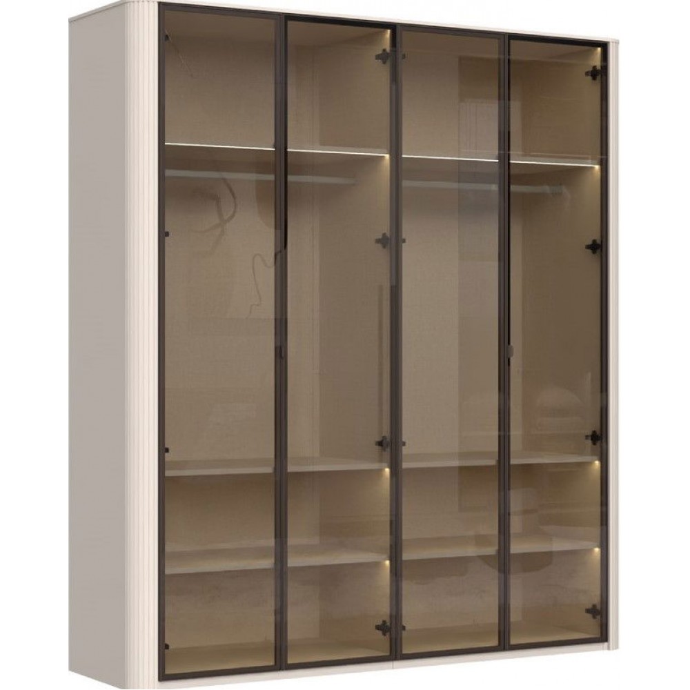 Ντουλάπα Dutchess τετράφυλλη glass