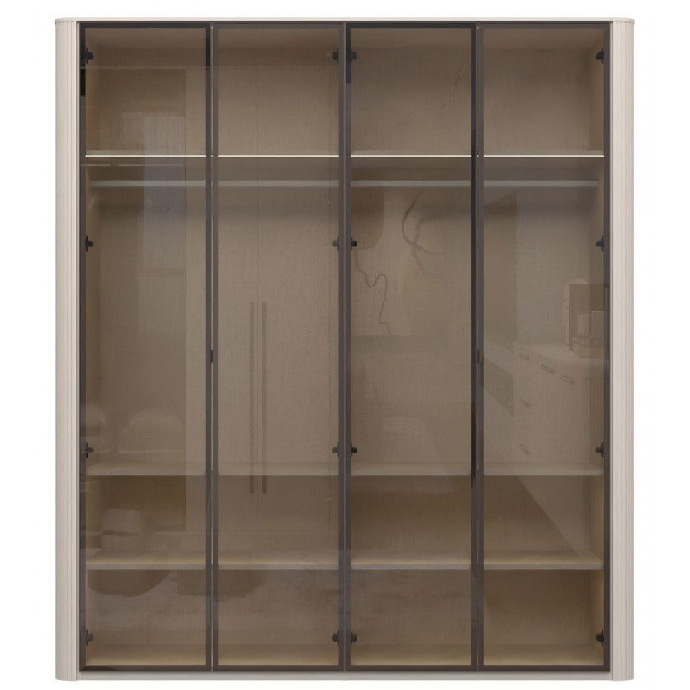 Ντουλάπα Dutchess τετράφυλλη glass