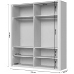 Ντουλάπα Dutchess τετράφυλλη glass