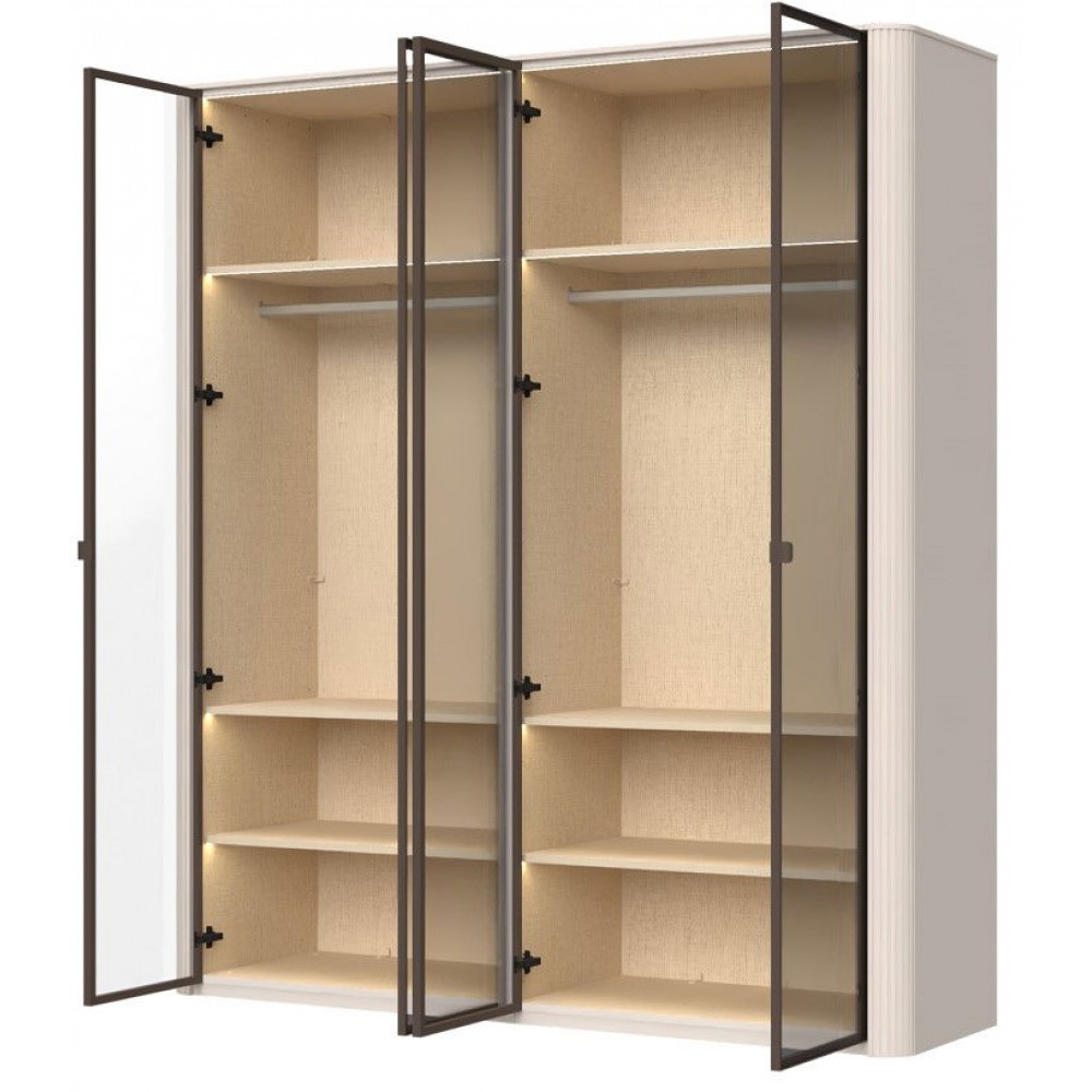 Ντουλάπα Dutchess τετράφυλλη glass