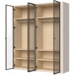 Ντουλάπα Dutchess τετράφυλλη glass