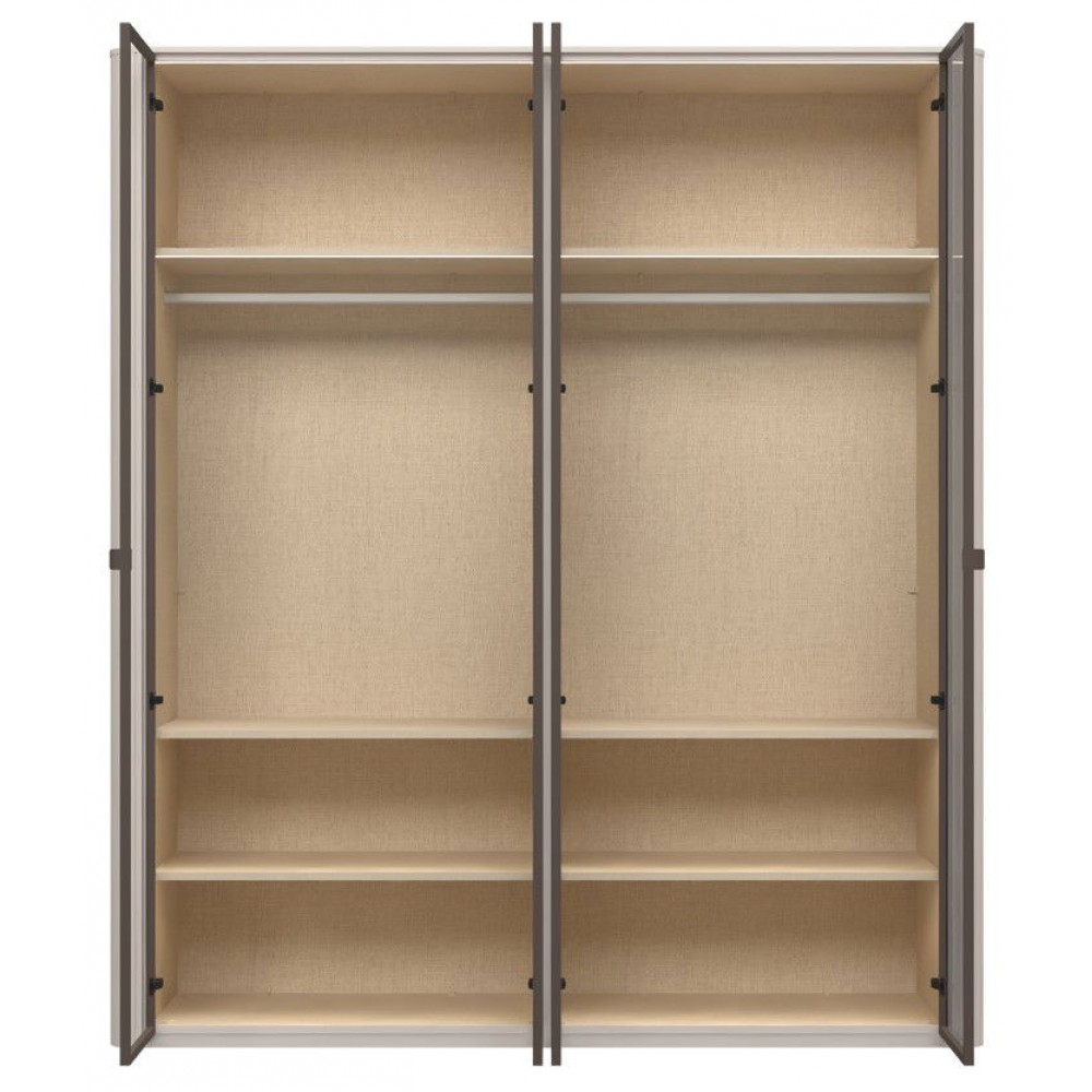 Ντουλάπα Dutchess τετράφυλλη glass