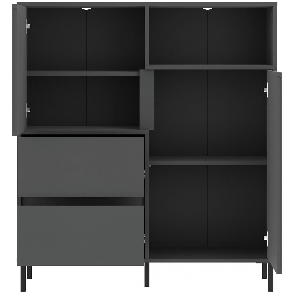 Μπουφές Anel Slim-Anthraki 105.4x40x117.2