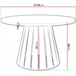 Τραπεζάκι σαλονιού Circolo 75x75x43