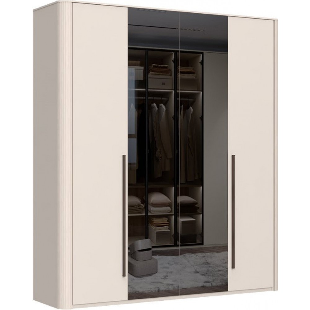 Ντουλάπα Dutchess τετράφυλλη mirror 198x56x225