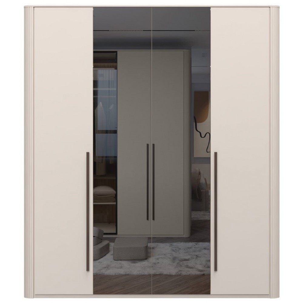 Ντουλάπα Dutchess τετράφυλλη mirror 198x56x225