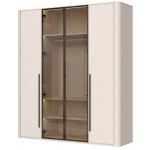 Ντουλάπα Dutchess τετράφυλλη 2 glass