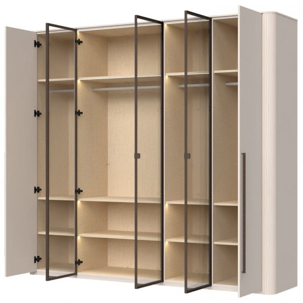 Ντουλάπα Dutchess πεντάφυλλη 3 glass