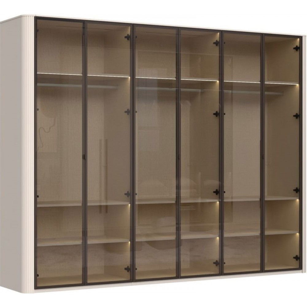 Ντουλάπα Dutchess εξάφυλλη glass