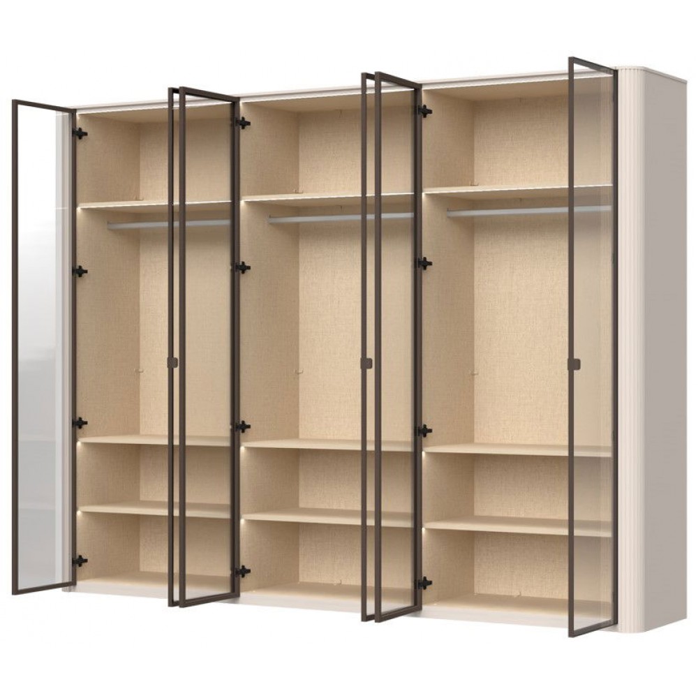 Ντουλάπα Dutchess εξάφυλλη glass