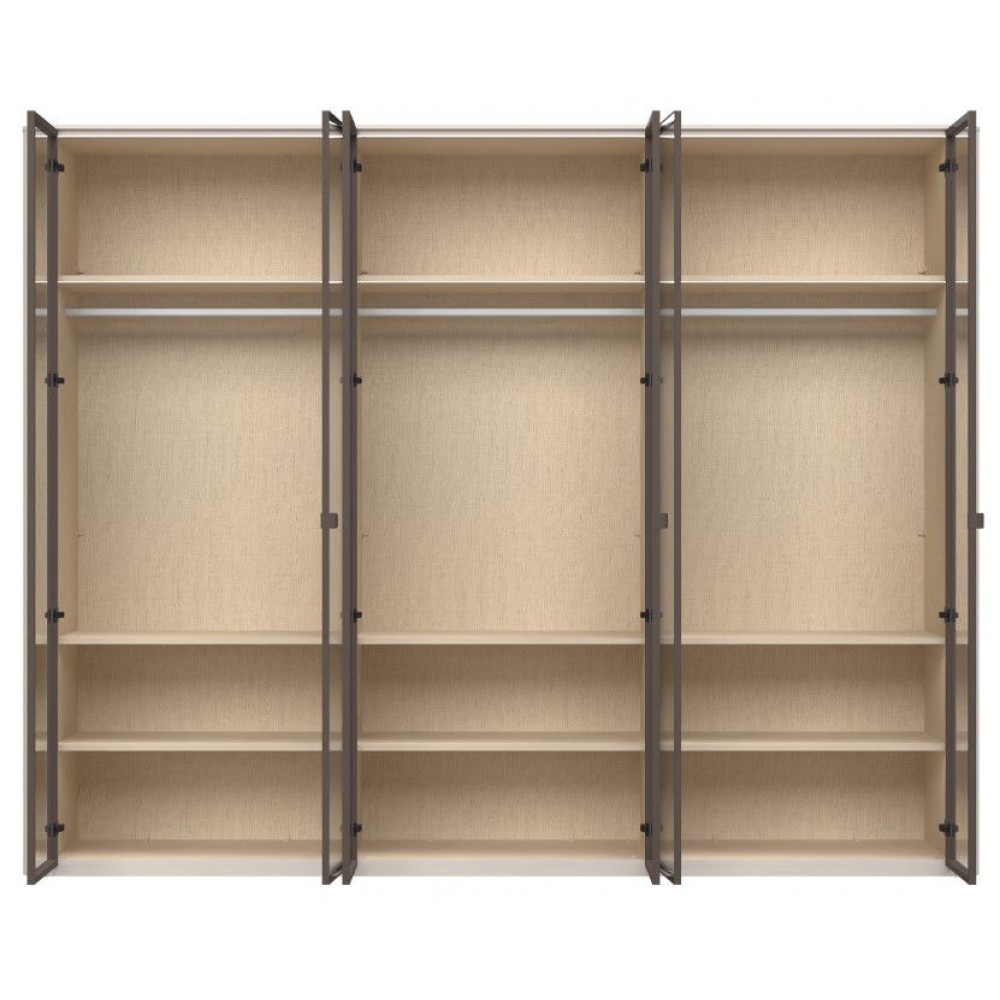 Ντουλάπα Dutchess εξάφυλλη glass