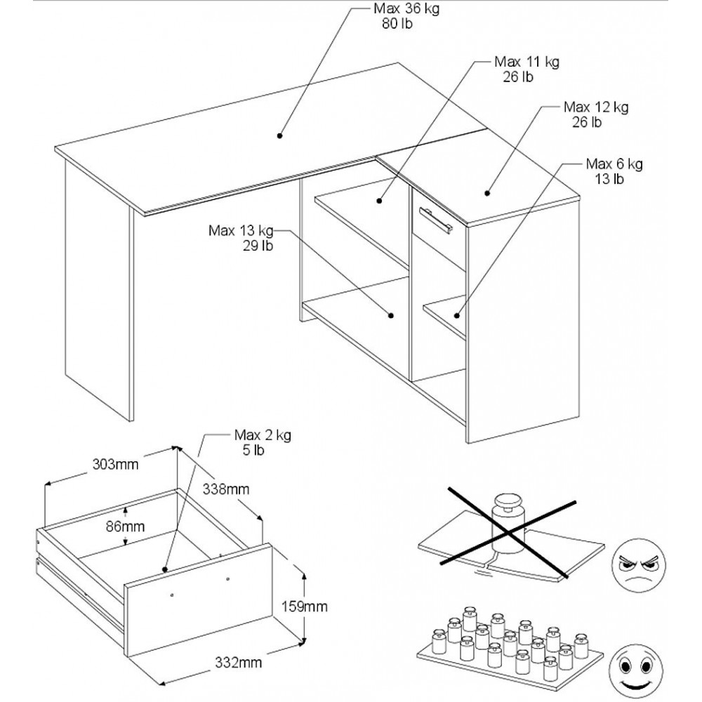 Γωνιακό γραφείο Olympian