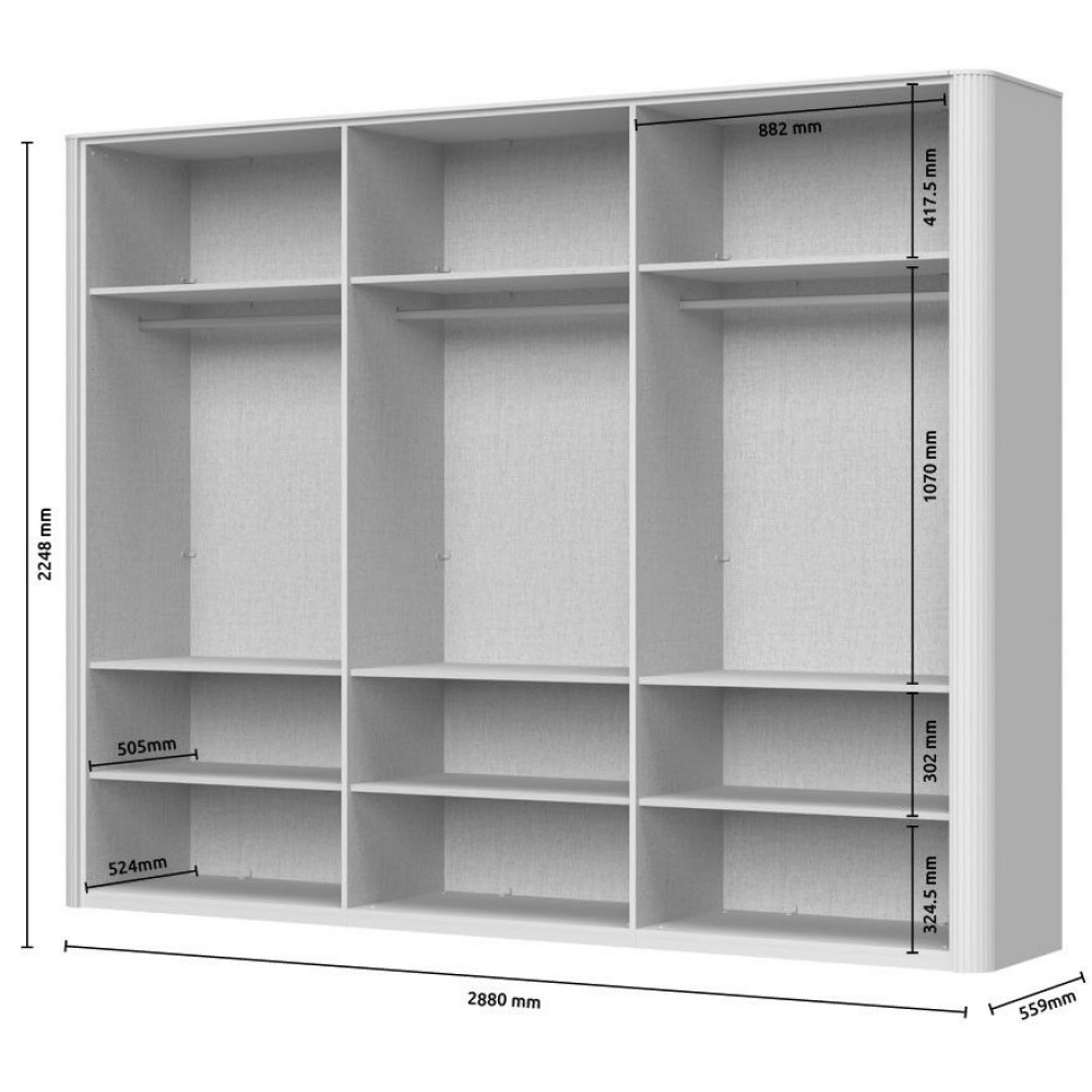 Ντουλάπα Dutchess εξάφυλλη