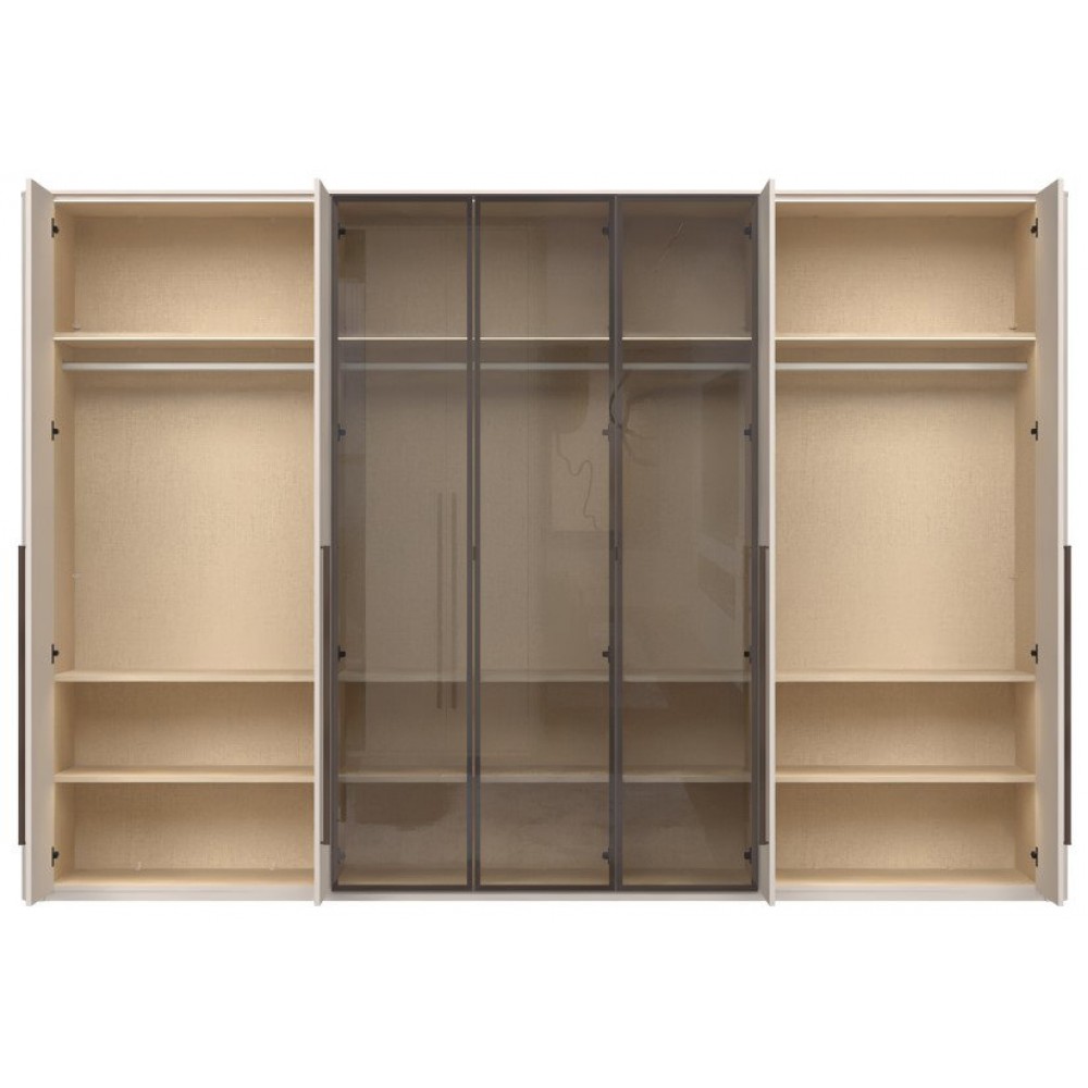 Ντουλάπα Dutchess επτάφυλλη glass 333x56x225