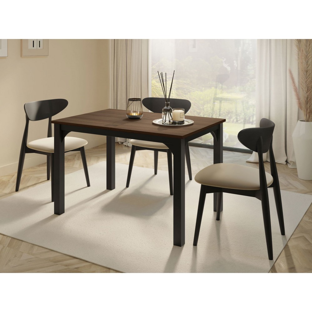 Επεκτεινόμενο τραπέζι Focus -Tobacco-Μήκος: 120 εκ.