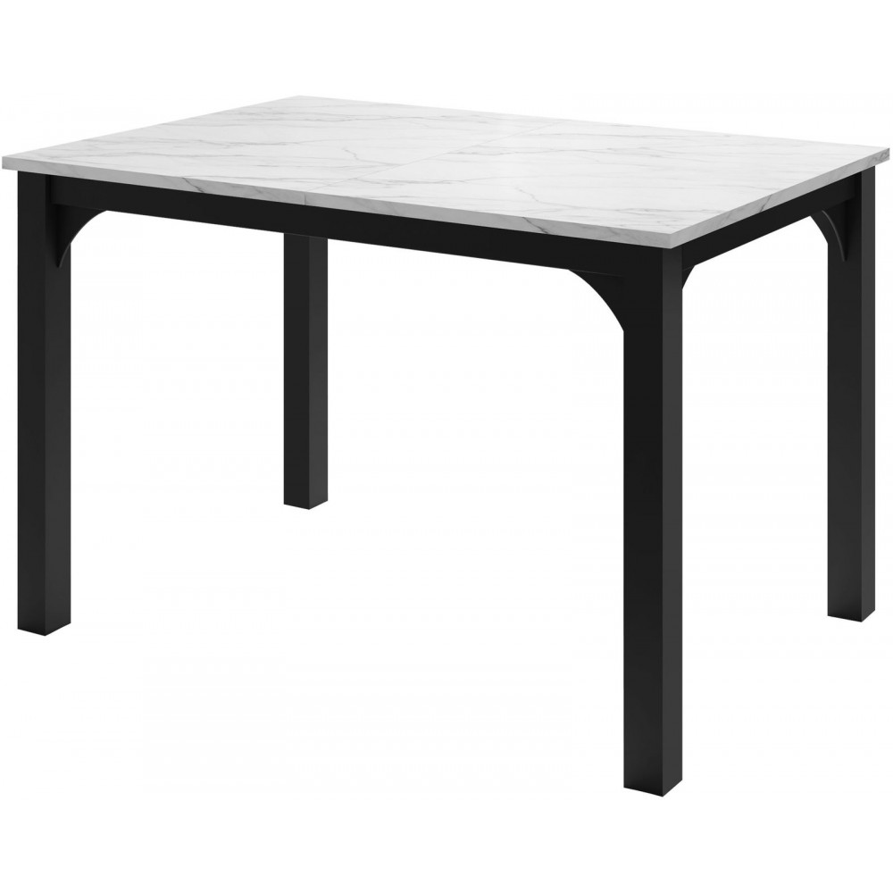 Επεκτεινόμενο τραπέζι Focus -Leuko Marmaro-Μήκος: 120 εκ.