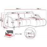 Γωνιακός καναπές Zara-Gkri Skouro