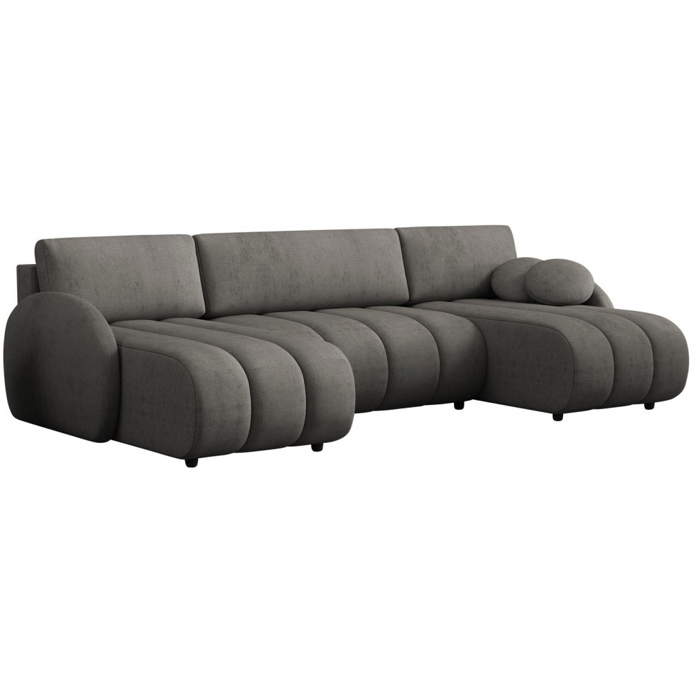 Γωνιακός καναπές Zara U-Gkri Skouro