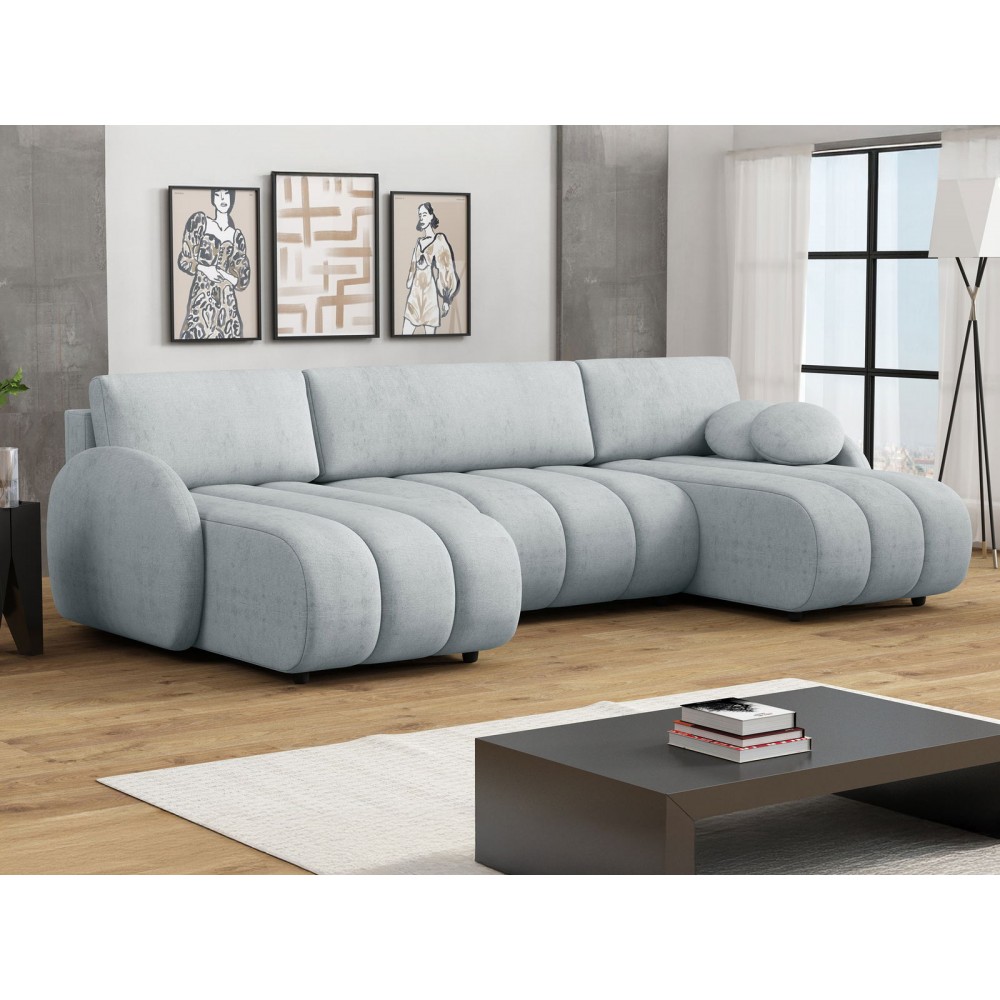 Γωνιακός καναπές Zara U-Gkri Anoixto