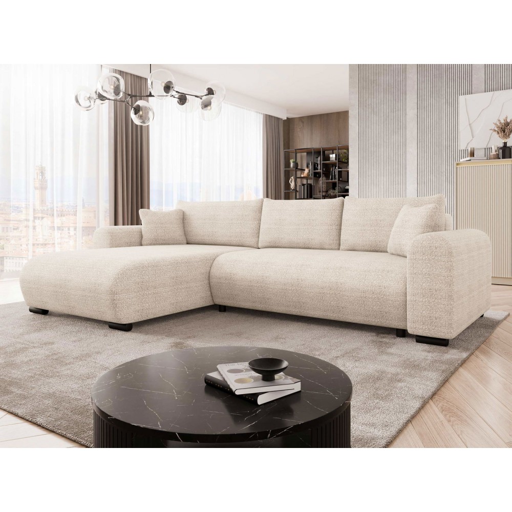 Γωνιακός καναπές Merkos-Beige